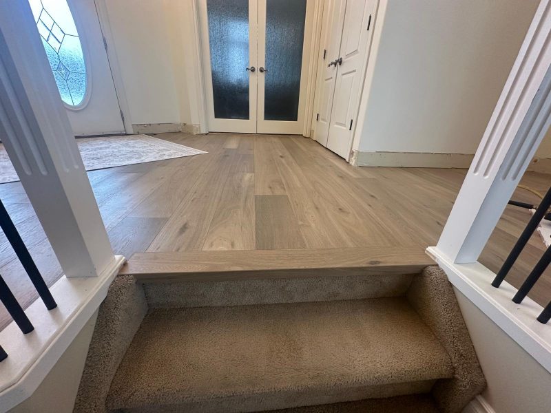 Finished hardwood floor installation in Edmonton, AB