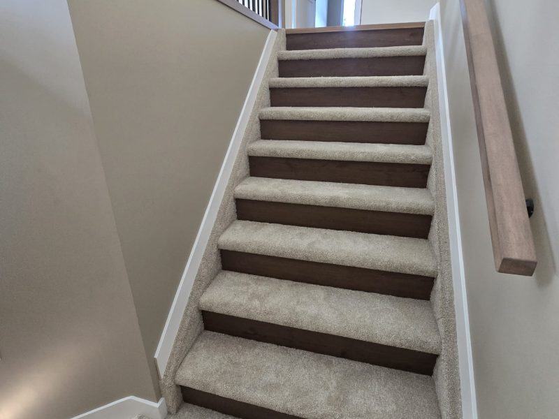 Stair runner installation in Edmonton